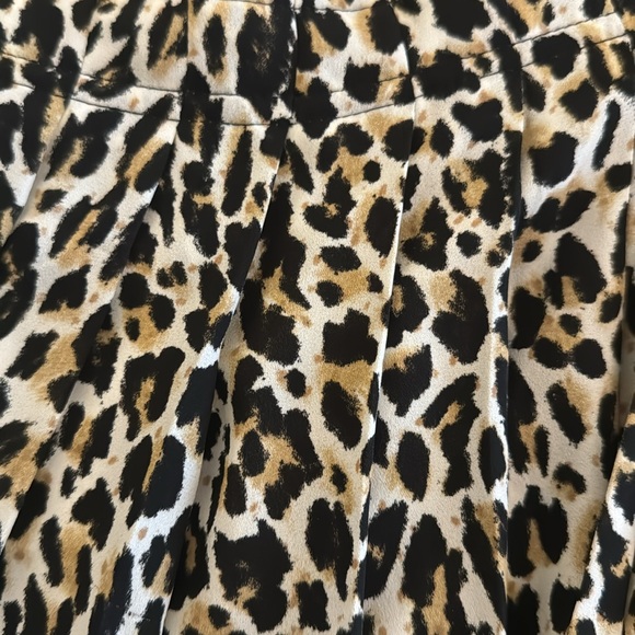 EUC J.CREW leopard lined midi skirt - Picture 2 of 4